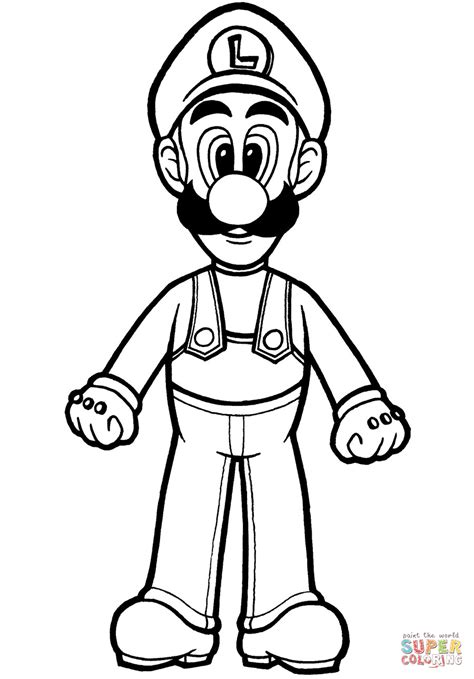 dibujos de luigi|dibujo de luigi para colorear.